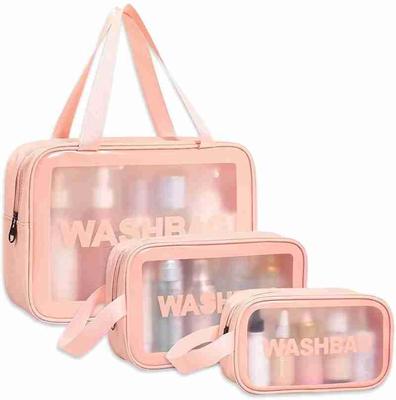 Women's 3-Pc Makeup Kit Box Polyester Washbags